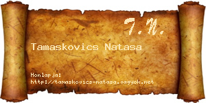 Tamaskovics Natasa névjegykártya